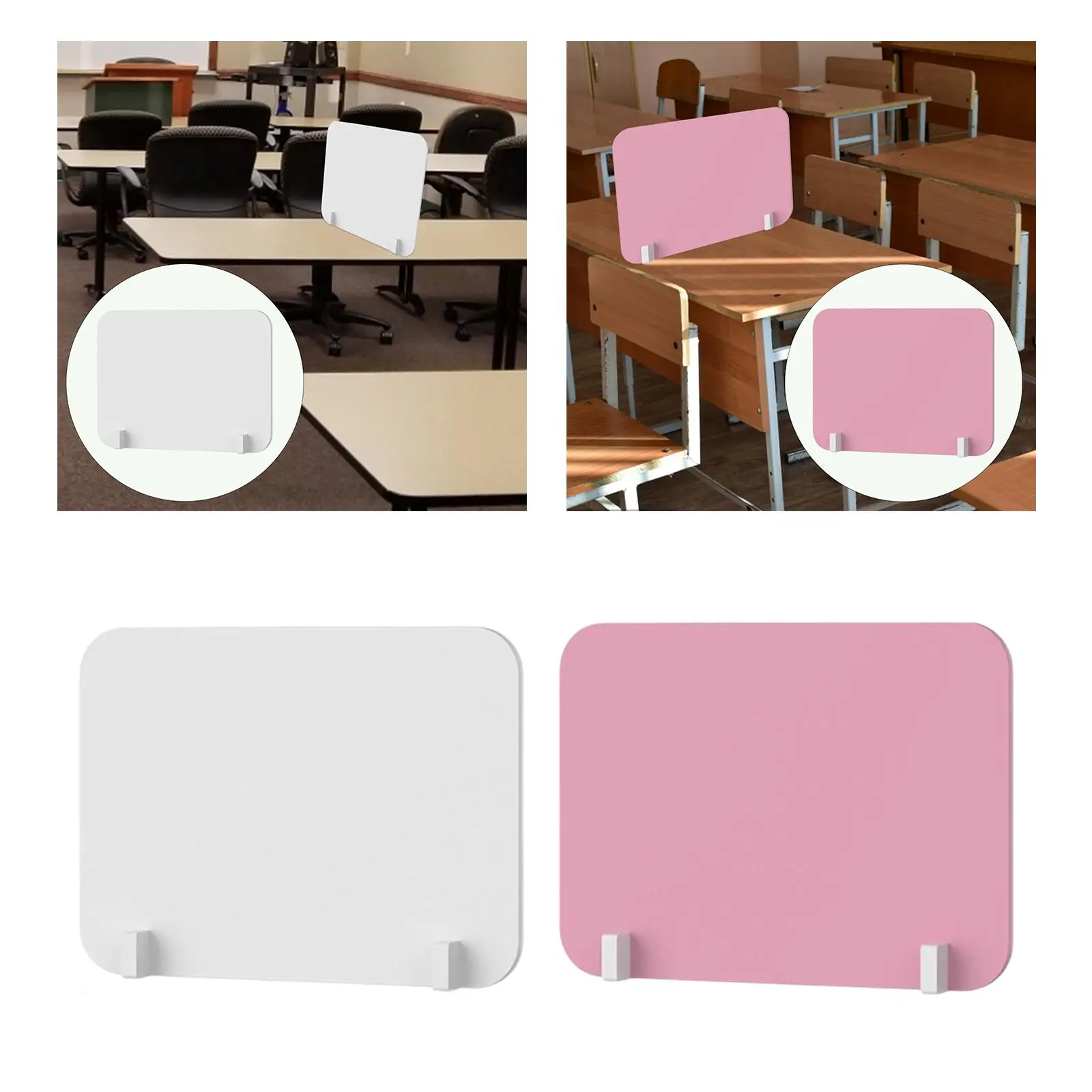 Desktop Partition Sneeze Guard Privacy Divider Protective Screens Desk Divider for Office Desk Easy to Install Desk Mounted