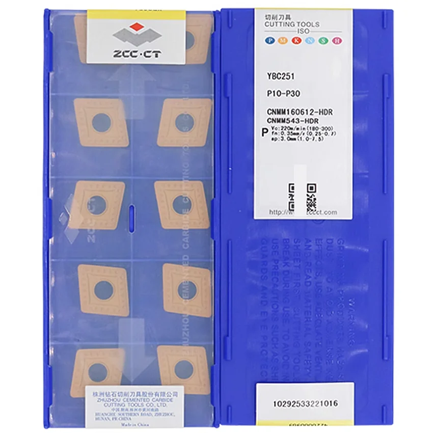 

CNMM160612-HDR YBC251/CNMM160612-HDR YBC252/CNMM160612-HDR YBC351/CNMM160612-HDR YBC152 ZCC.CT carbide turning inserts 10pcs/box