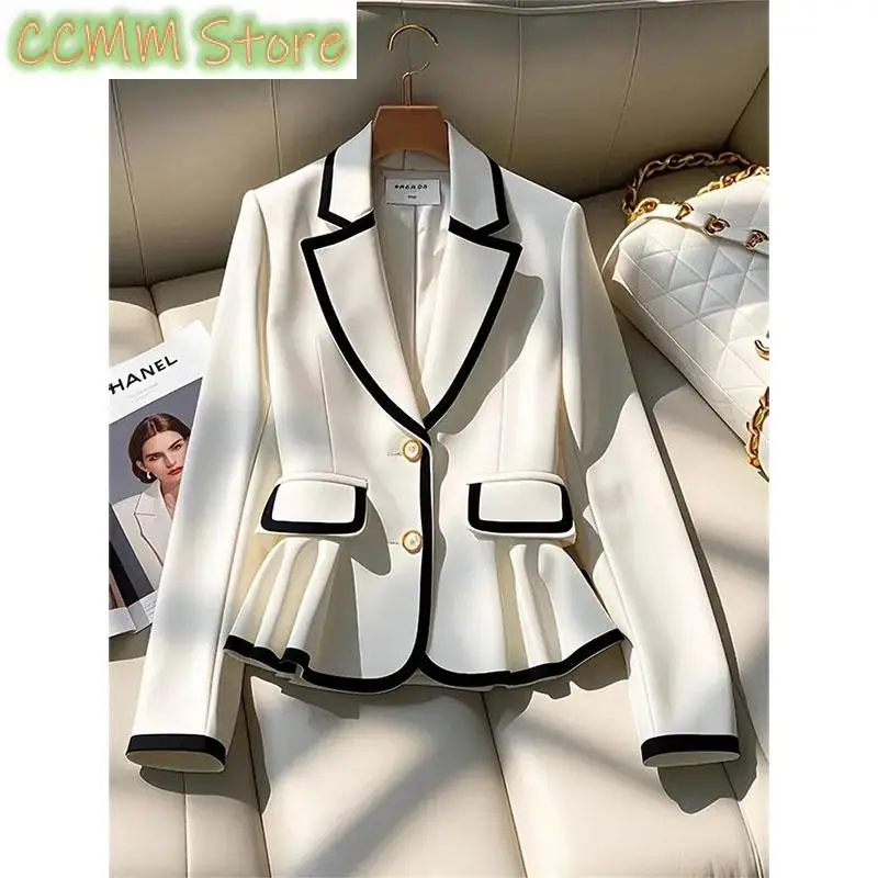 

New Temperament Casual Female Suit Tops Korean Fashion Lady Outerwear Autumn Spring High-Quality Women's Blazer Jackets