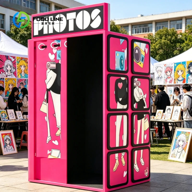 Customized Digital Camera Photo Booth Station Self Service Take and Print Selfie Kiosk Machine for Mall Festival,Wedding Events