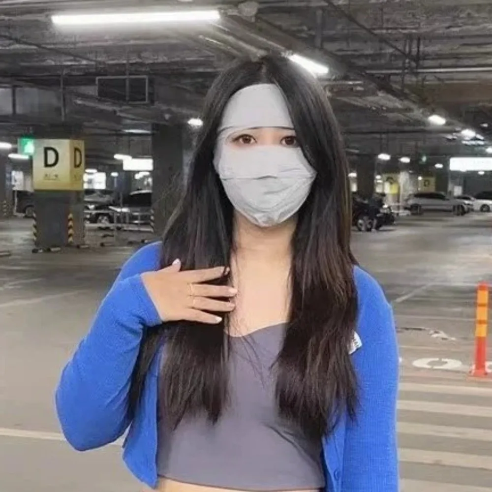 

Drinkable Water Design Full-face Sunscreen Mask Breathable Moisture-wicking UV-resistant Face Mask Face Bikini Adjustable