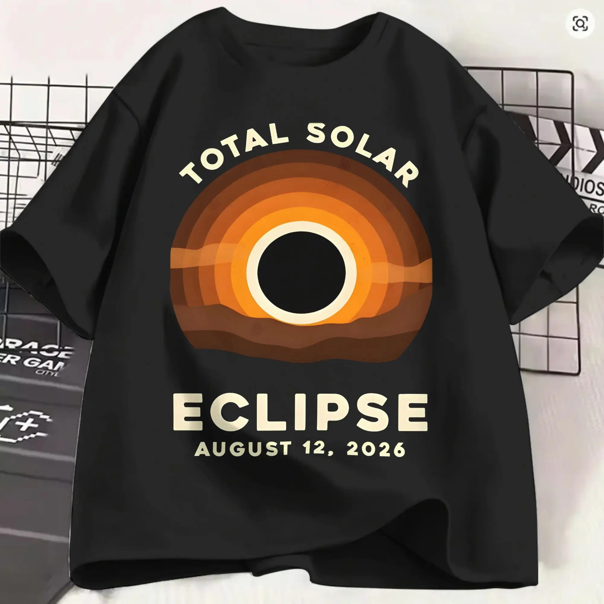 Iceland Total Solar Eclipse August 2026  Pure Cotton T Shirt For Adult Summer T-Shirts O-Neck Harajuku Tees Big Size Casual Tops