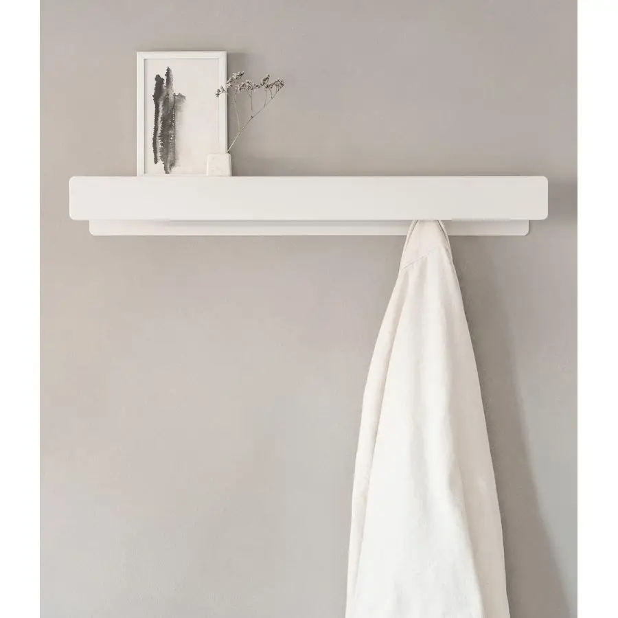 

Coat Rack Wall Mount Kian Modern Coat Rack with Hidden Hooks and Shelf Designer Metal Wall Mounted Clothes Hook Heavy Duty Entry