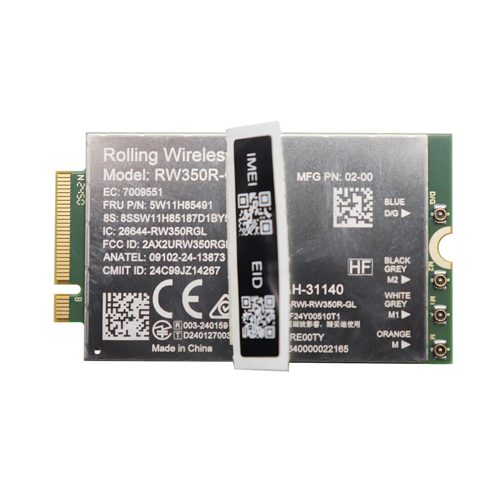 RM350-GL 5G Sub-6GHz LTE Cat19 Module FRU 5W11H85291 WWAN Card For Thinkpad T14s 2-IN-1 Gen1 P16v Gen3 X13 Gen6 Gen 7 Laptop