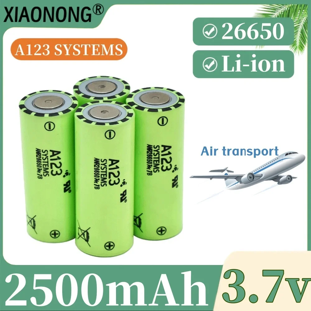 

3.7v 2500mah A123 Rechargeable Battery M1B 26650 Li-ion High Discharge Cell