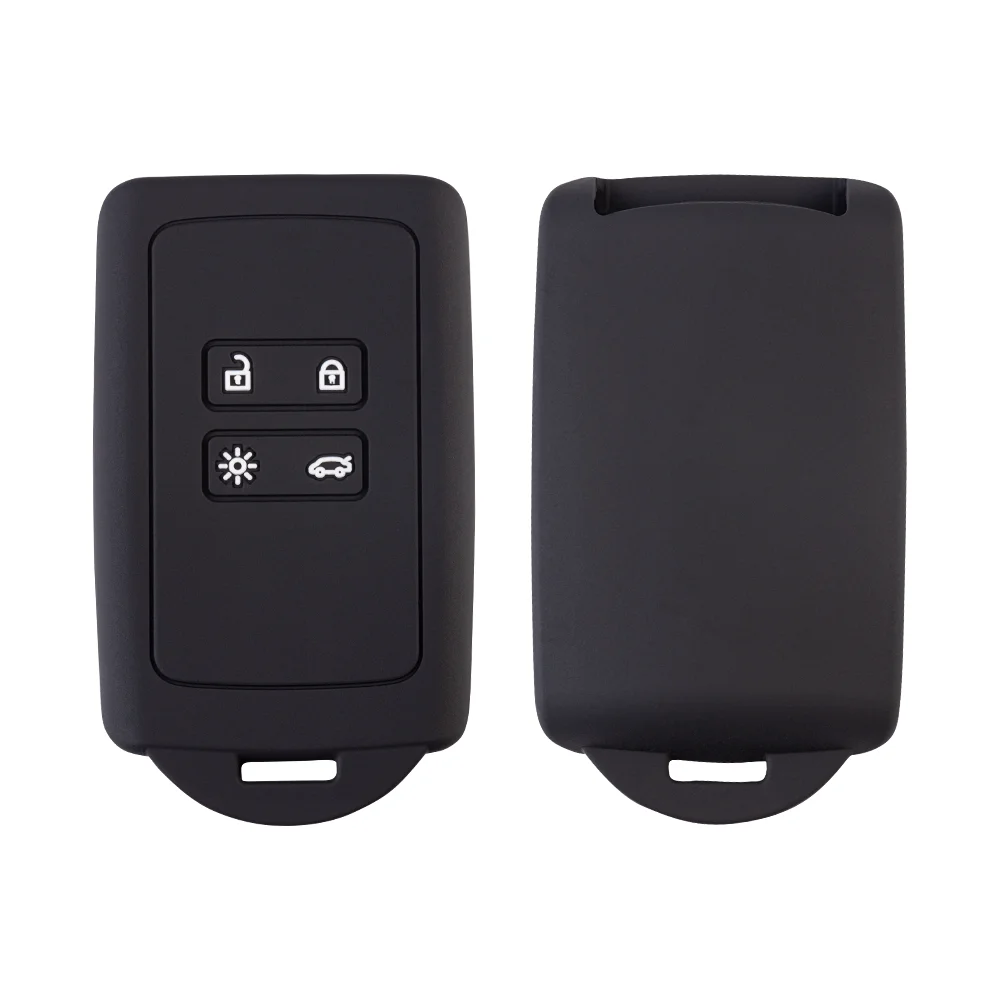 Car Silicone Key Cover for Renault Megane 4 Talisman Kadjar Espace 5 4 Buttons Silicone Car Key Case