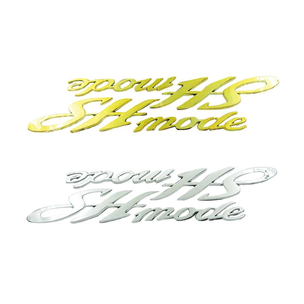 

1 пара мотоциклетного бака, эмблема газа, значок, наклейка, золотой/хромированный обтекатель, декоративная пластиковая наклейка, подходит для Honda SHmode 125 SH125