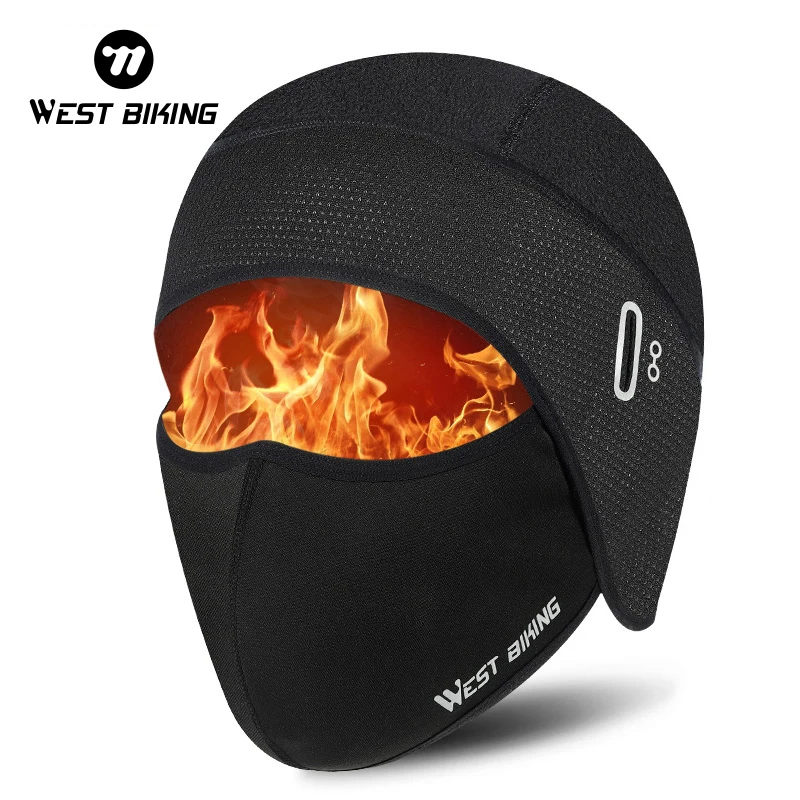 ركوب الدراجات الغربية-قبعة الشتاء مقاومة للرياح للدراجات ، غطاء الجمجمة ، غطاء الوجه ، البطانة الداخلية ، MTB ، الدراجة ، الدراجة النارية ، الجري ، التزلج ، الرياضة ، الدراجة