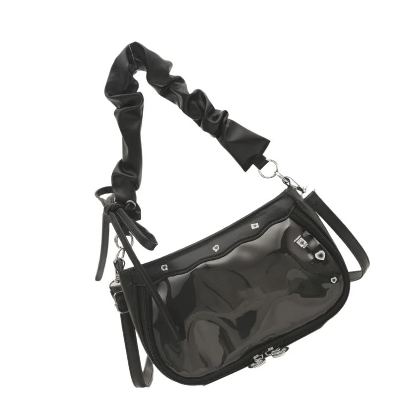 

652F Stylish And Lightweight Armpit Purse Japanese Styles Shoulder Bag with Unique Ruched Design And Comfortable Strap