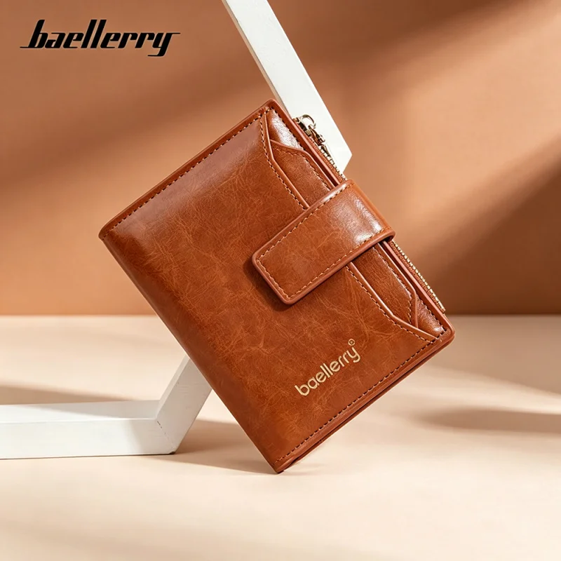 

New Large Capacity Women Wallets Short Simple Card Holder High Quality Female Coin Purses Photo Holder Women's Zipper Money Clip