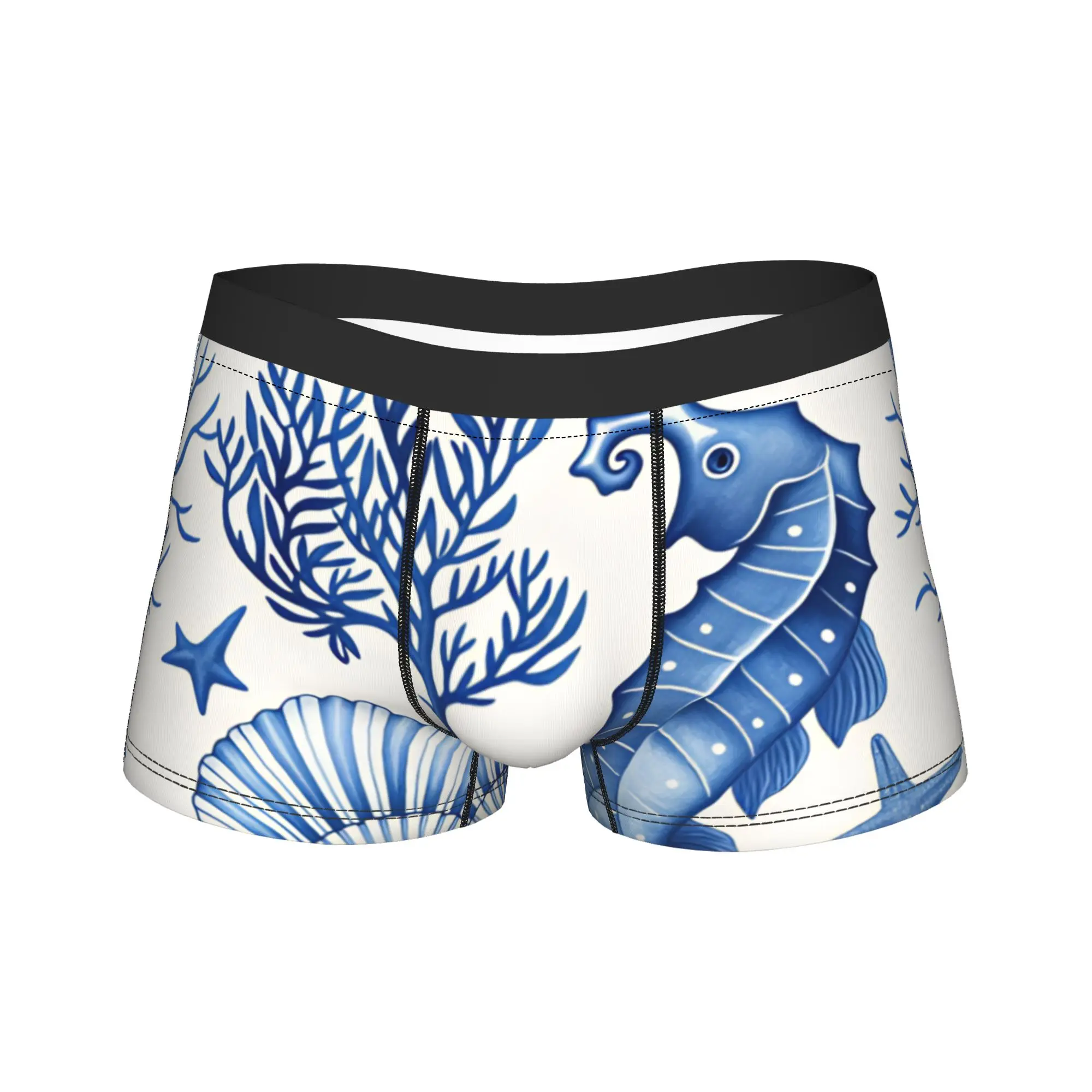 Minimalist Line Drawing Shark  Underwear  Design Boxer Shorts Trenky Males Panties Comfortable Shorts Briefs Birthday Gift