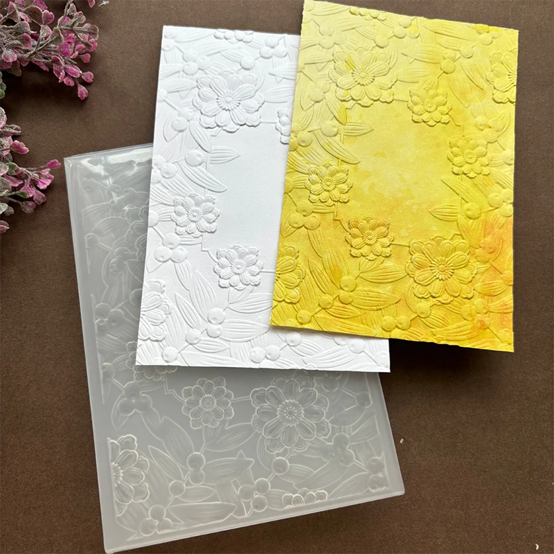 2024 New Sealed For Christmas Series Missing Corner Flower 3d Embossed Folder Used For Diy Photo Album Card Making Process In Cl