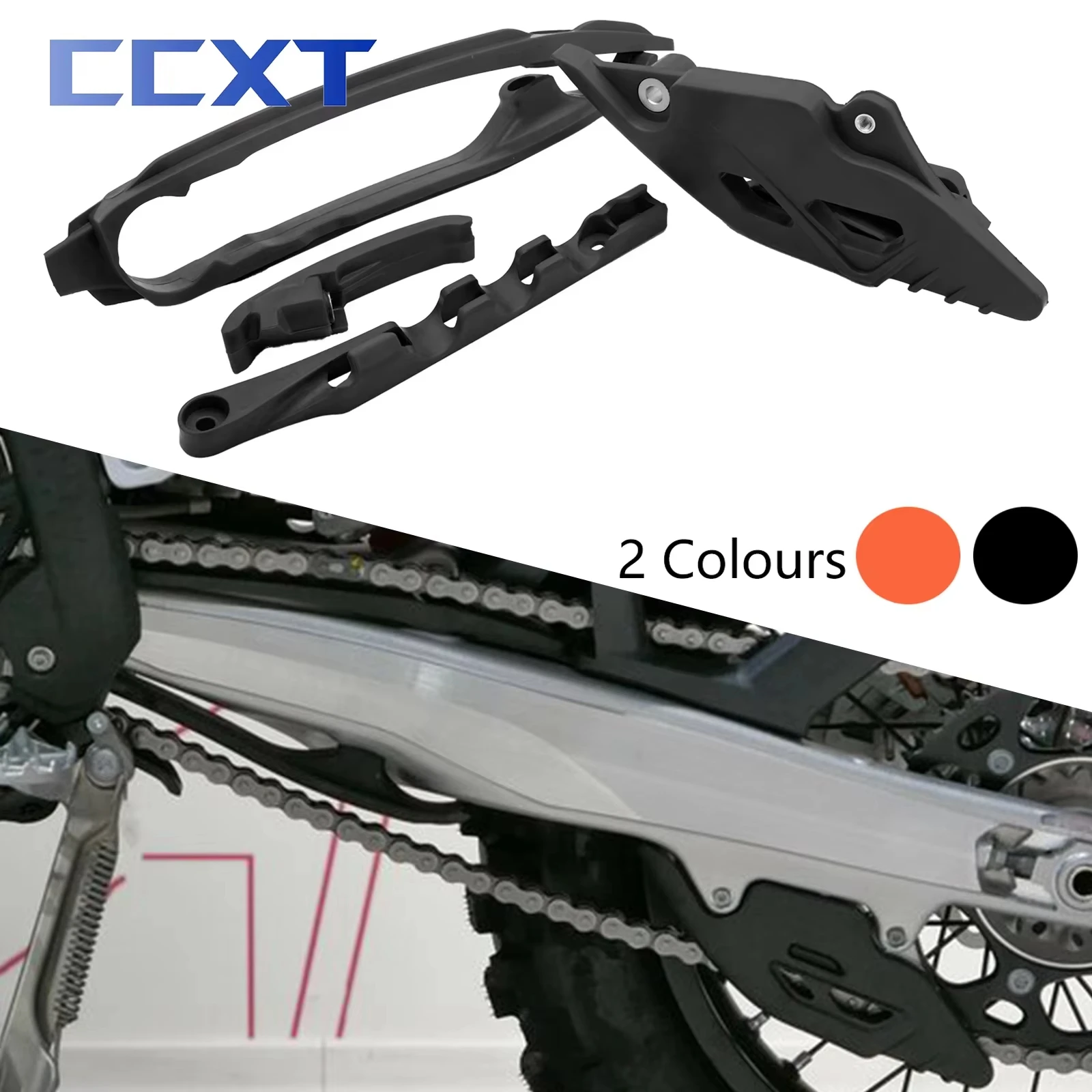 

Комплект слайдеров цепи маятника мотоцикла, направляющая цепи, зажим тормозного шланга для KTM EXC EXCF SX SXF XC XCF XCFW для Husqvarna 2024