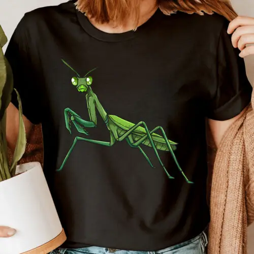 Praying Mantis Bug Insect Lovers Classic Gift Funny Womens T-Shirts Tee Top #D6