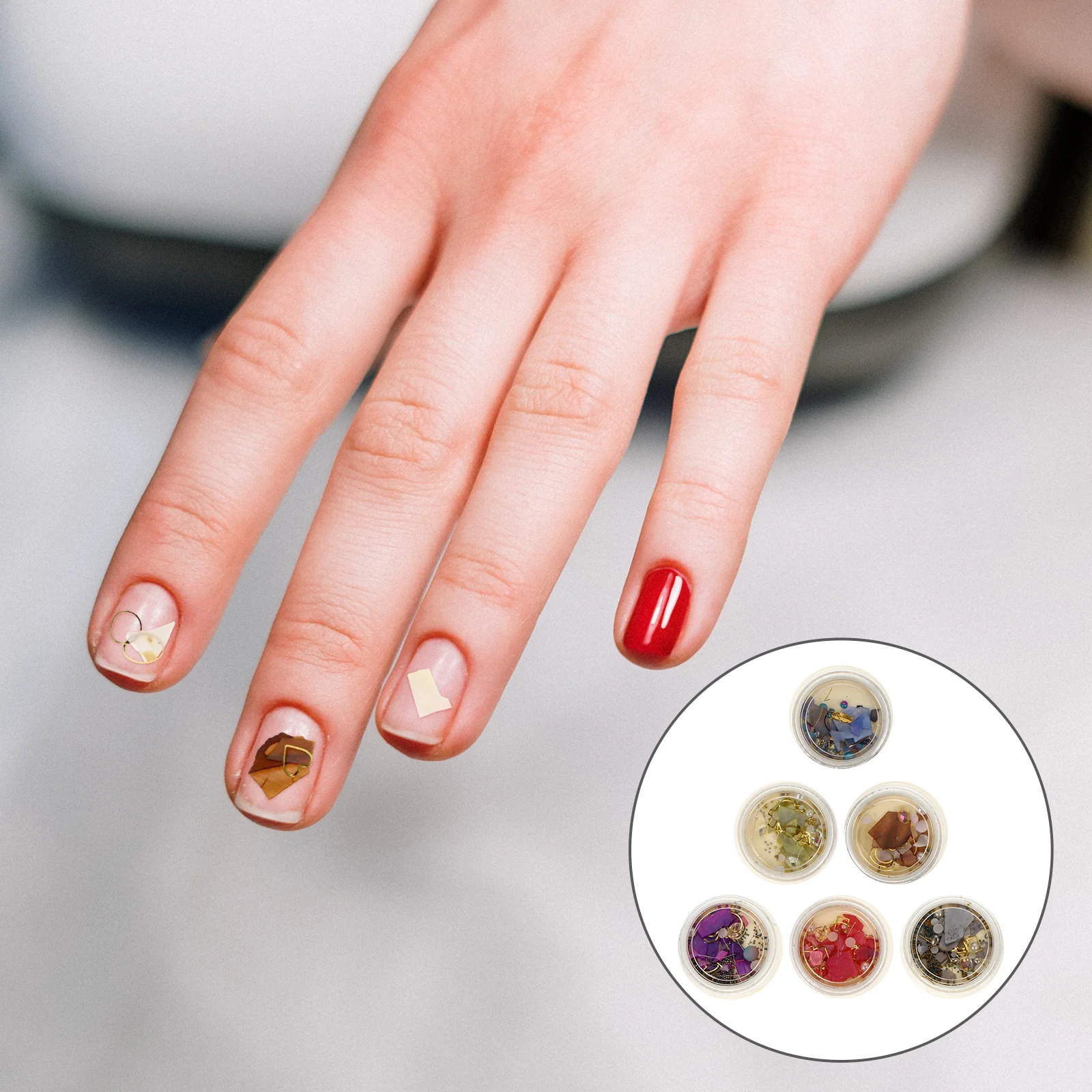

1Set Nail Art Shell Piece Premium Material Safe Healthy DIY Natural Artificial Professional Friends
