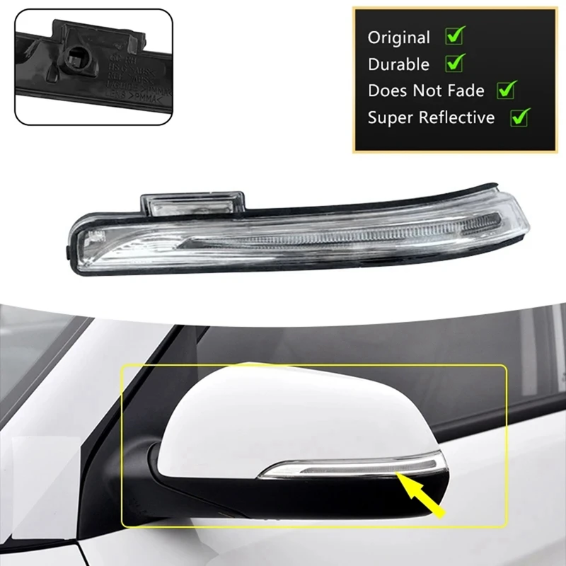 1Pair Car Rearview Mirror Turn Signal Lamp LED Indicator Lamp for Ix25 2015-2019 87623-C9000 87613-C9000-FS