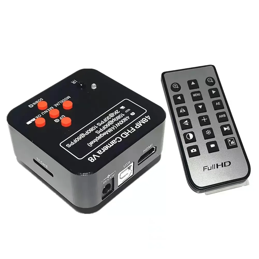 Mikroskop cyfrowy przemysłowy 48MP HD USB z CCD do nagrywania wideo, do inspekcji szkolnej, badań i edukacji.