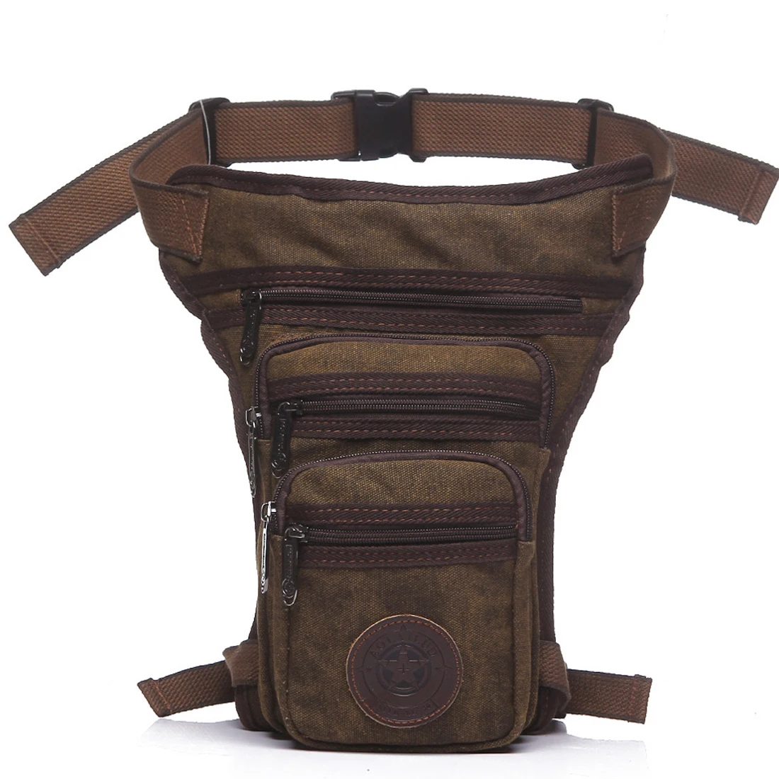 High Quality Canvas/Nylon Men Drop Leg Fanny Bag Waist Pack Bag Belt Hip Bum Purse Shoulder Crossbody Messenger Bags