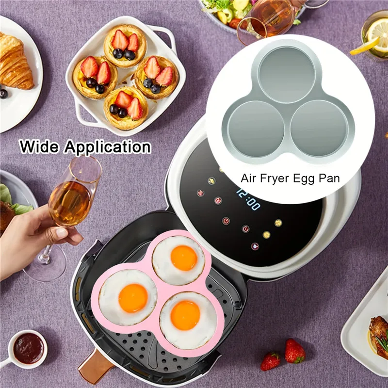 Sartén reutilizable para freidora de aire, accesorios de revestimiento de silicona, bandeja antiadherente para horno, Pizza, pollo