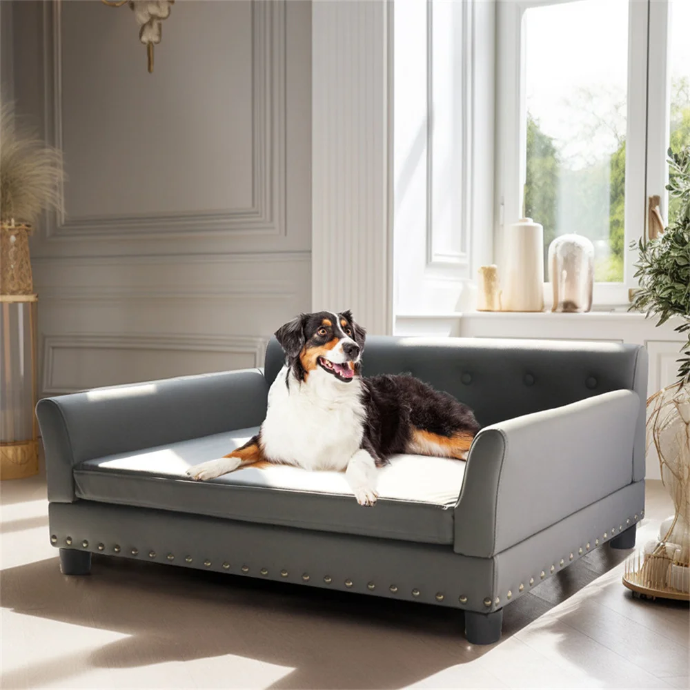 Divano per Animali Domestici di Grandi Dimensioni, Letto Rialzato per Cani, Comodo Cuscino