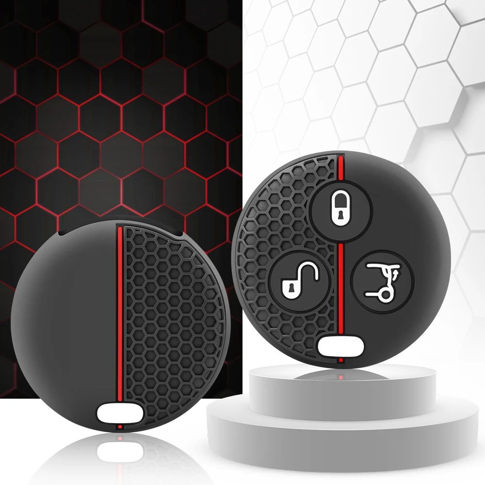 

Silicone Car Key Case Remote Cover For Mercedes Benz Smart 451 Chiave Roadster Crossblade Fortwo Roadster K Forfour Accessories