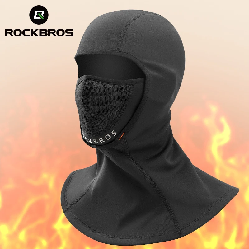 ROCKBROS kominiarka zimowa utrzymuj ciepło maska kolarska na twarz motocykl szalik kask jeździecki daszek oddychająca wiatroszczelna maska sportowa