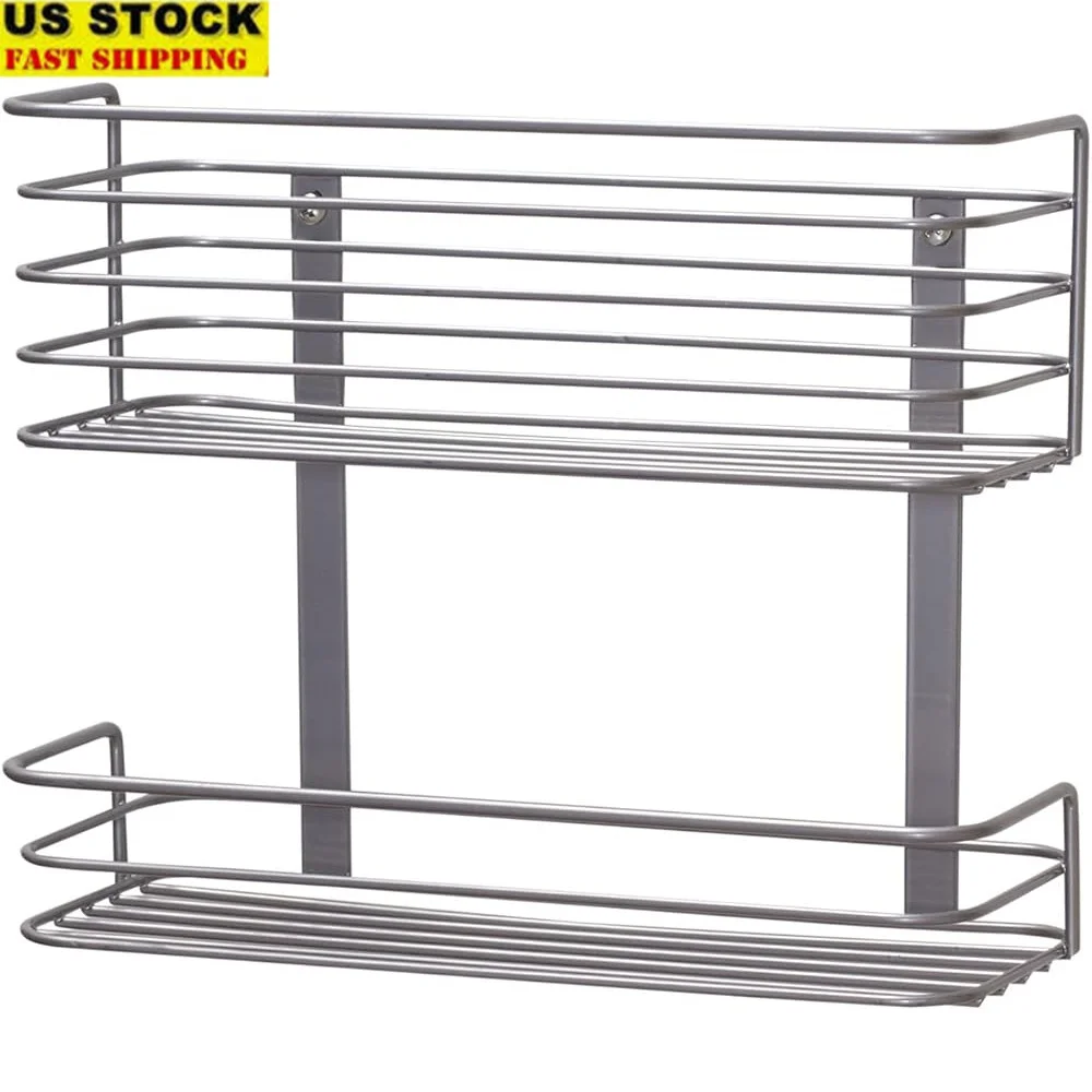 double-basket-door-mount-cabinet-organizer-2-tier-wire-baskets-kitchen-bathroom-storage-wall-mounted-metal-shelving-unit