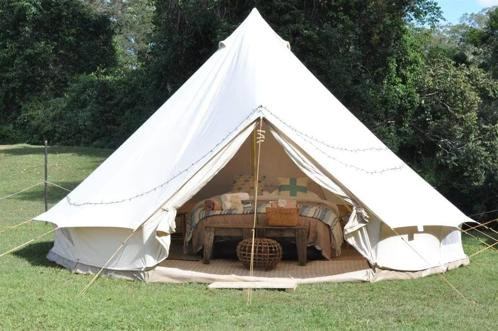 Waterproof  3M 4M 5M 6M Outdoor Glamping Luxury Cotton Yurt Tent 10 Season Canvas Bell Tent