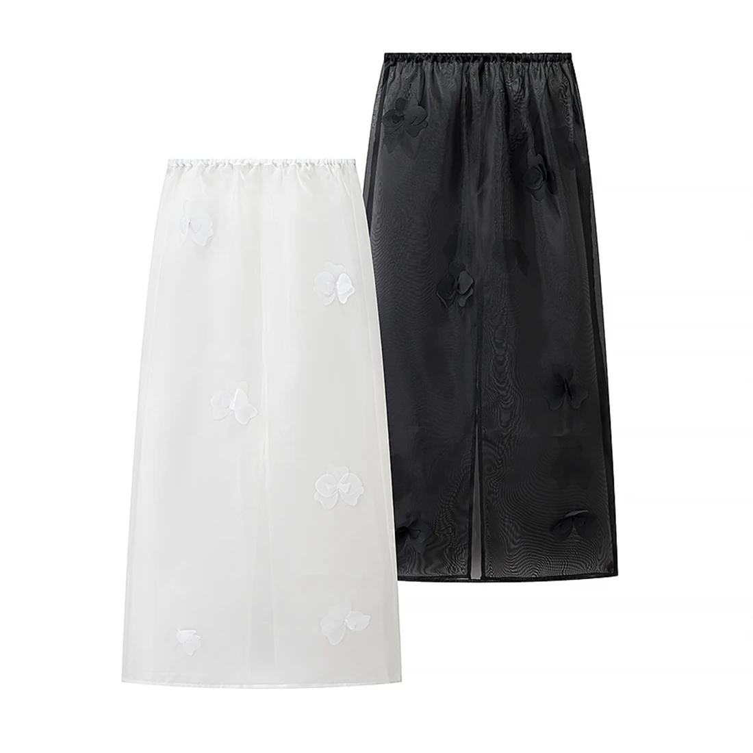 

Women's Half-body Skirt 2025 New Women's Women's Fashion Floral Mesh Half-body Skirt