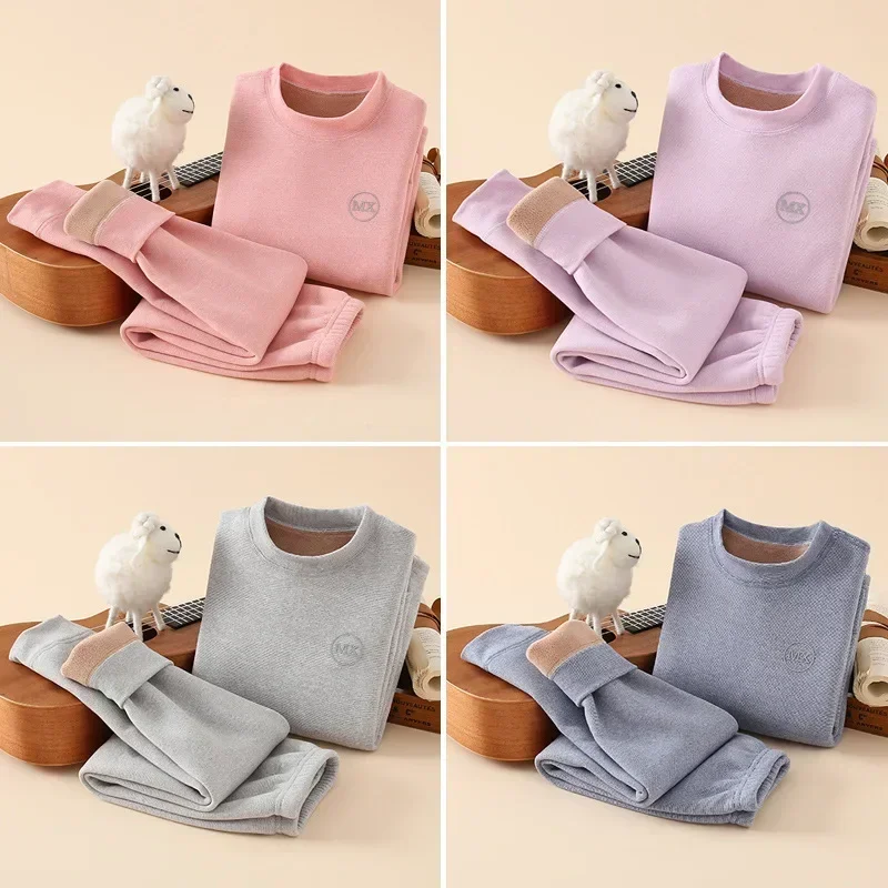 Thermal Underwear for Boys Fleece 37°C Constant Temperature Warm Two Pieces Children Winter Clothes Set Teenage Kids Long Johns