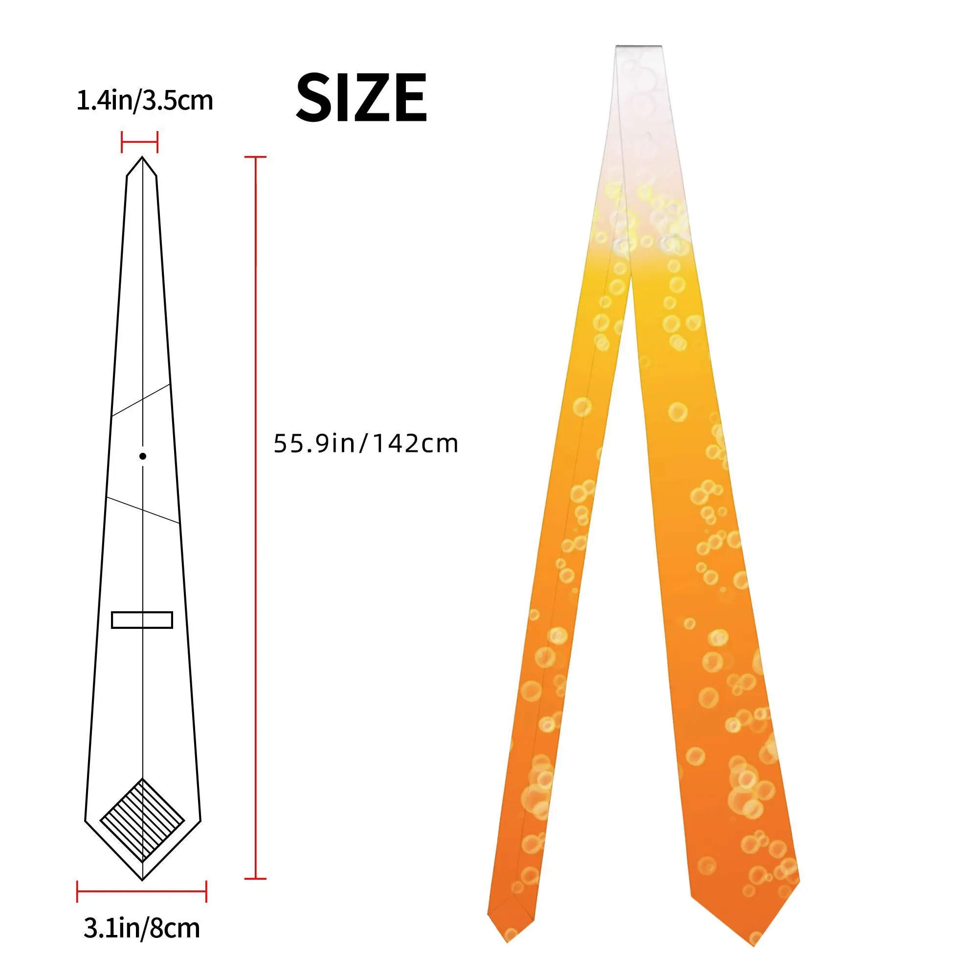 A Novelty Necktie Featuring a Beer Theme, Ideal for Parties And Casual Wear, Making It a Fun Holiday Gift