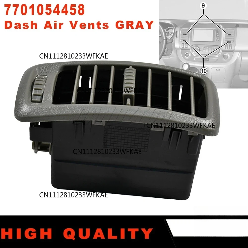 For Opel/Vauxhall Vivaro Renault Trafic MK2 New Black/Gray Air Vent Grille Diffuser Cover Heater ABS 7701054458 Car Accessories