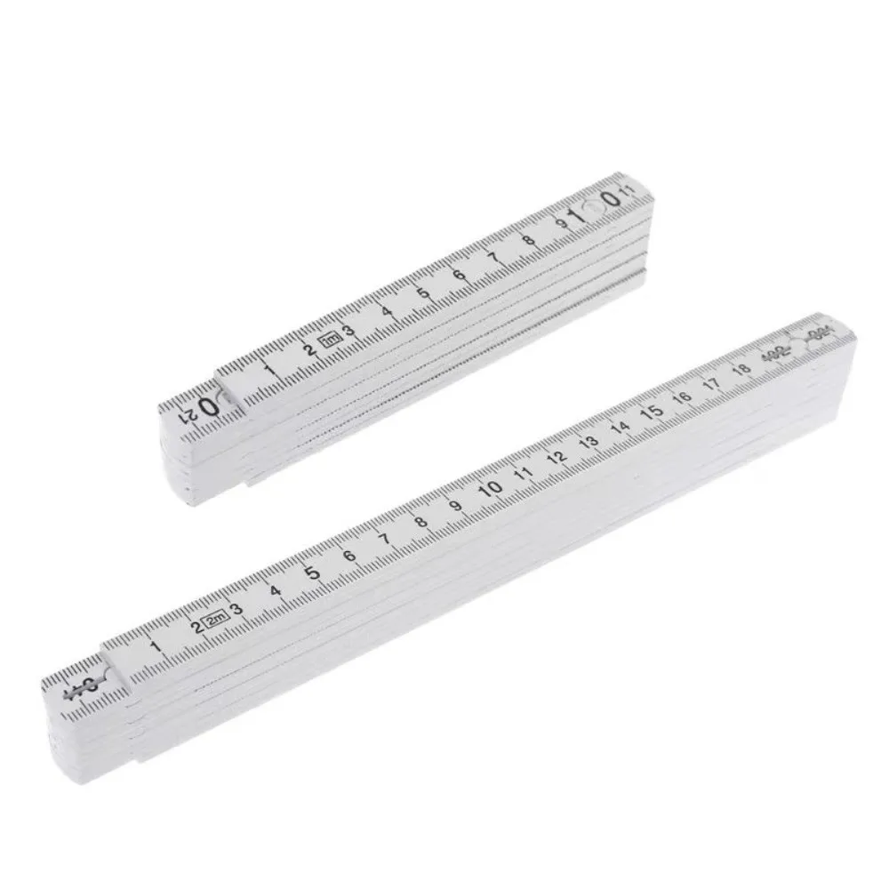 Lightweight Wooden Folding Ruler 1M Extended Measuring Rule Slider 2M Dual Sided Folding Carpenter's Ruler Woodworking