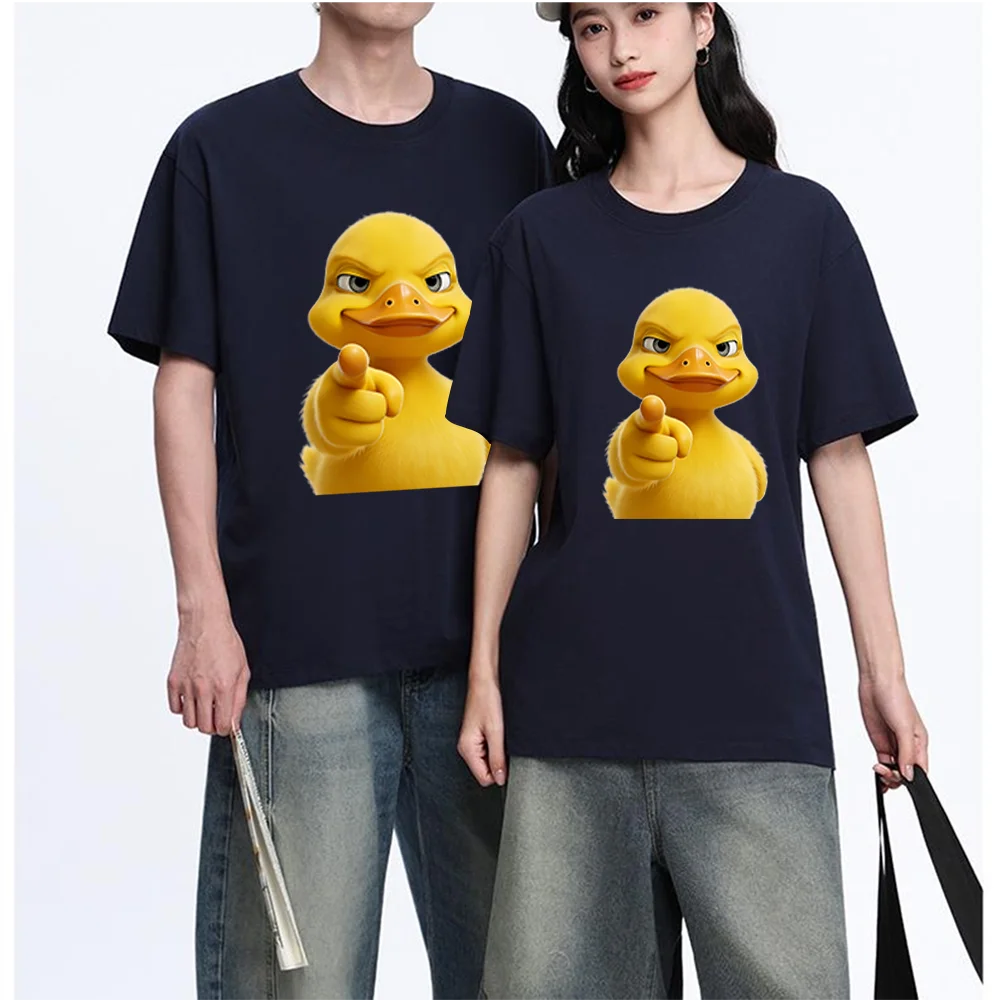 Angry Duckling Pointing Printed T Shirt Cotton S-XXL Personalized Custom Casual Short Sleeve Tee Unisex Fit Breathable Fabric Ae