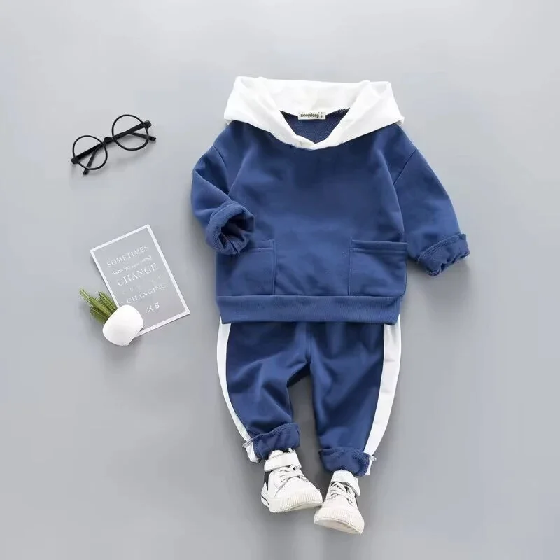 Baby Clothes Baby Spring Autumn Sets Casual Suit Solid Color Fashion Sport Clothes Sweatshirt + Pants Two-piece Set