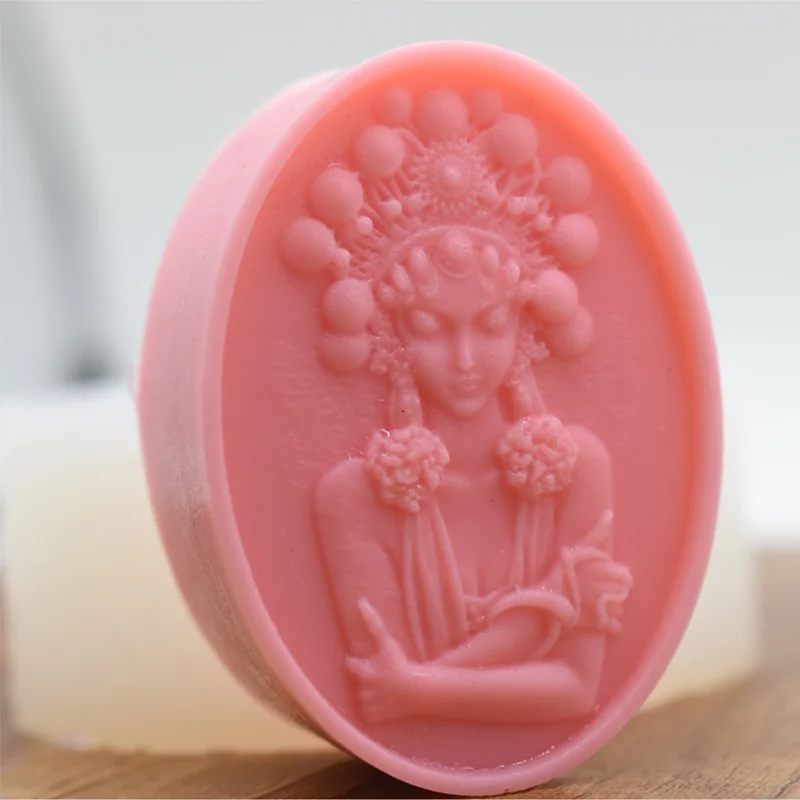 Diy Soap Mold Creative Peking Opera Hand Soap Making Tools Epoxy Resin Soap Silicone Mold New Arrivals 2023 Chinese Style Gifts