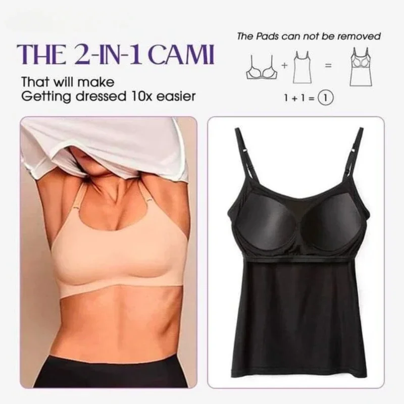 Higher Quality Solid Padded Bra Sexy Women Tops Camisole Top Women Vest Women Camisole with Built in Bra Cami Top Vest Tank Top