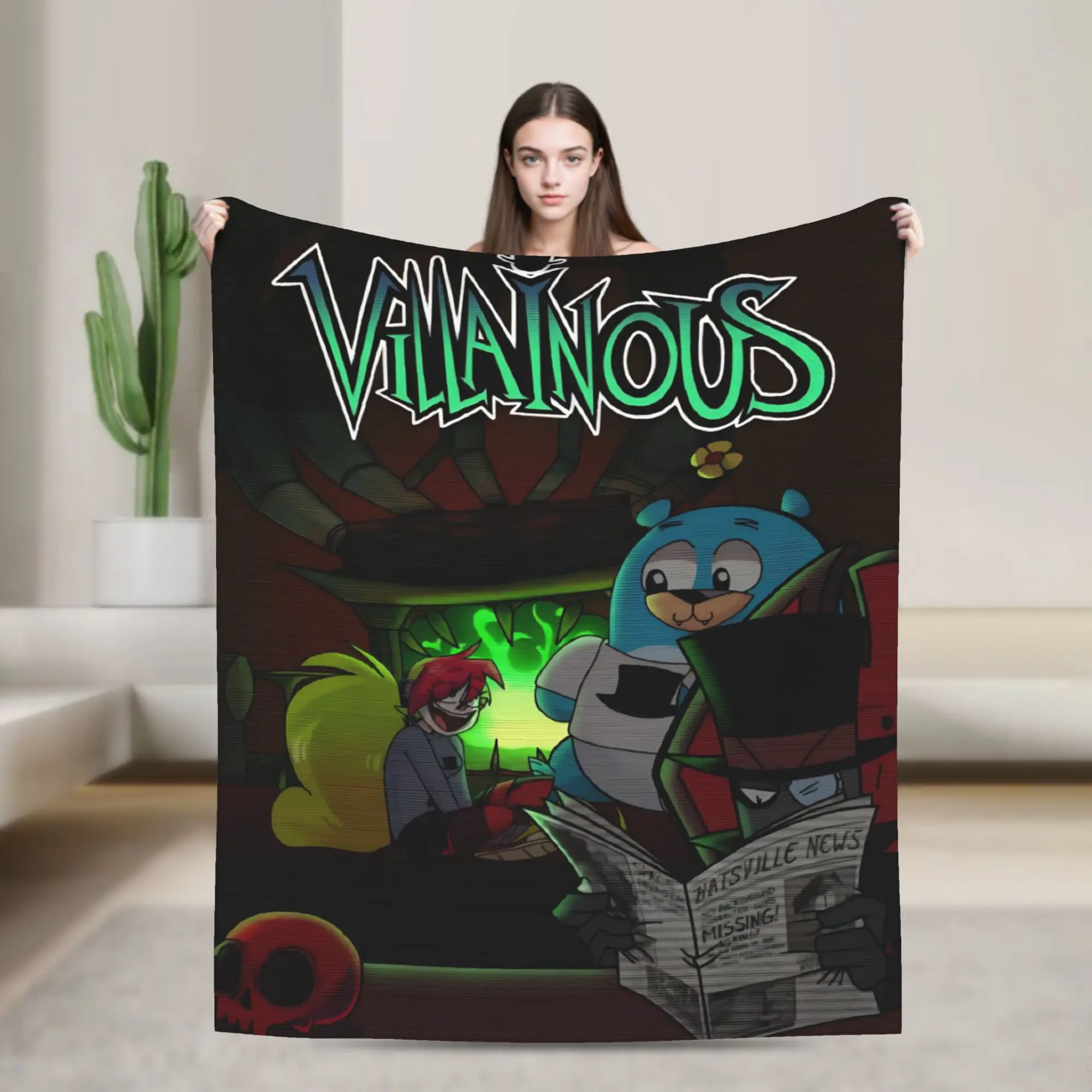 Super Soft Villainous Comdy Throw Blanket Premium Flannel Fleece Lightweight  Bed Blanket Cozy Fluffy Bedspread All Season Use