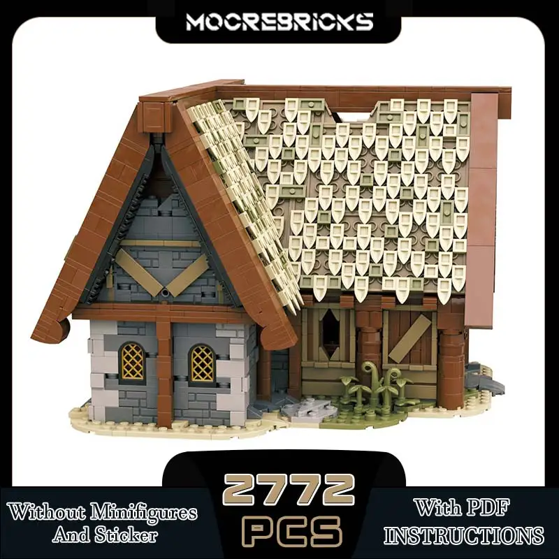 MOC- 206390   Serie de arquitectura de juego, bloques de construcción, modelo de casa, montar DIY, bloques originales, regalos de colección para niños