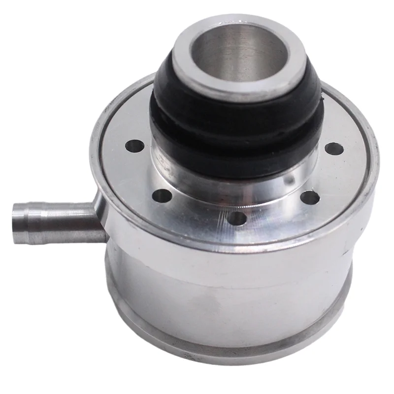 AB61 - Gepolijst aluminium voor Chevy Ford Auto-ademhalingsventielafdekkap Push-in ontluchter W / PVC-buisbal gefreesd 1 inch nek