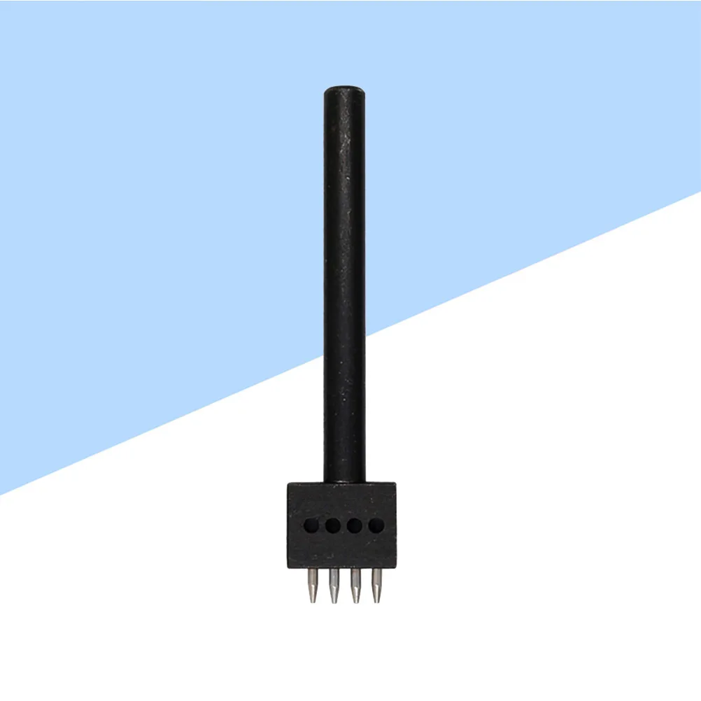 

4mm Round DIY Hole Punch Tool Structure Sharp Teeth Leatherworking Puncher Stamping Tool Sewing