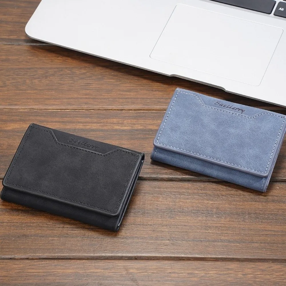 

Portable Mini Men Coin Purse Card Holder Bank Card Organizer Men Wallet Thin Square Small Storage Bag Boyfriend's Gift