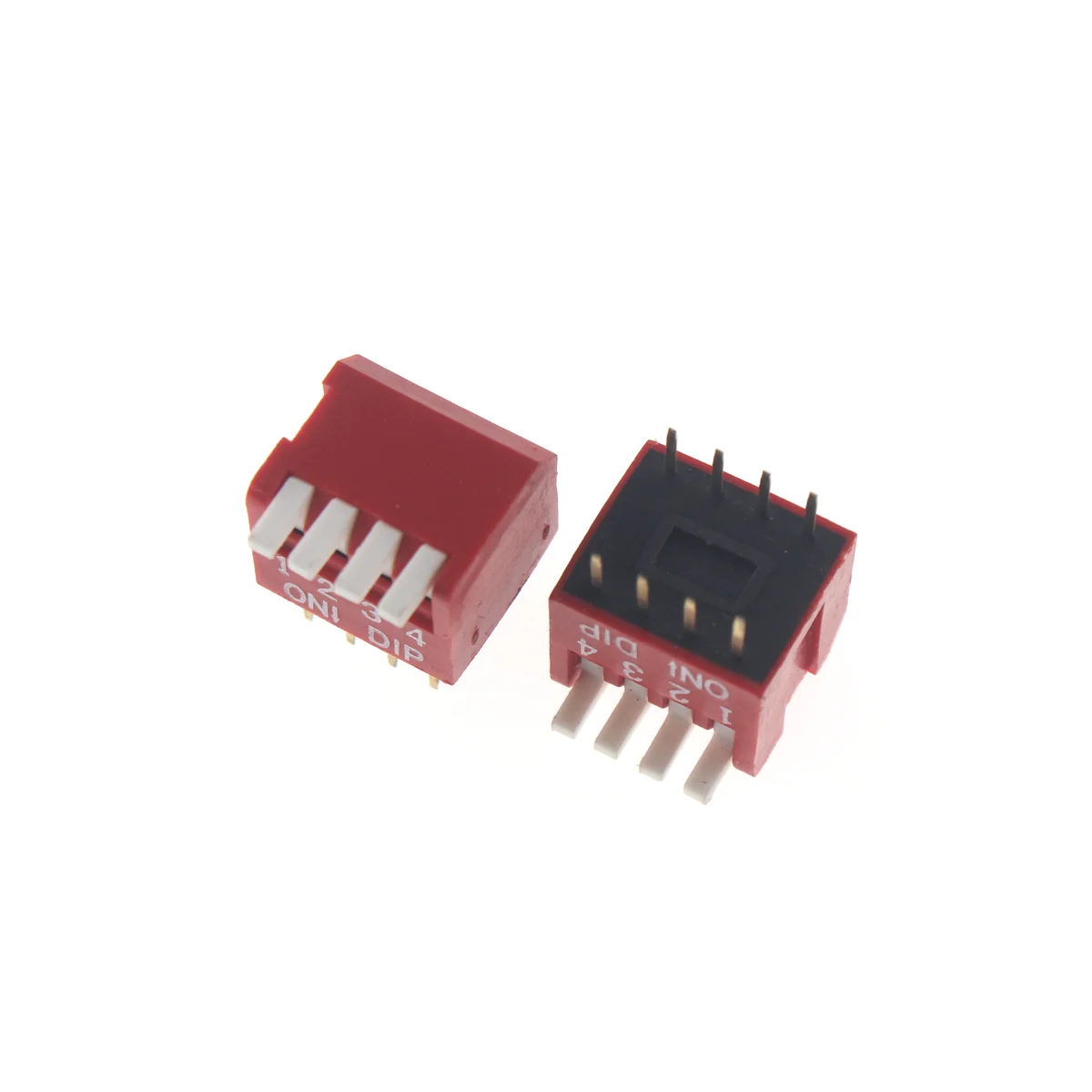 20pcs Slide Type Switch Module 1 2 3 4 5 6 7 8 10 12 PIN 2.54mm DIP Red Pitch Toggle Switch Red Snap Switch Dial Switch