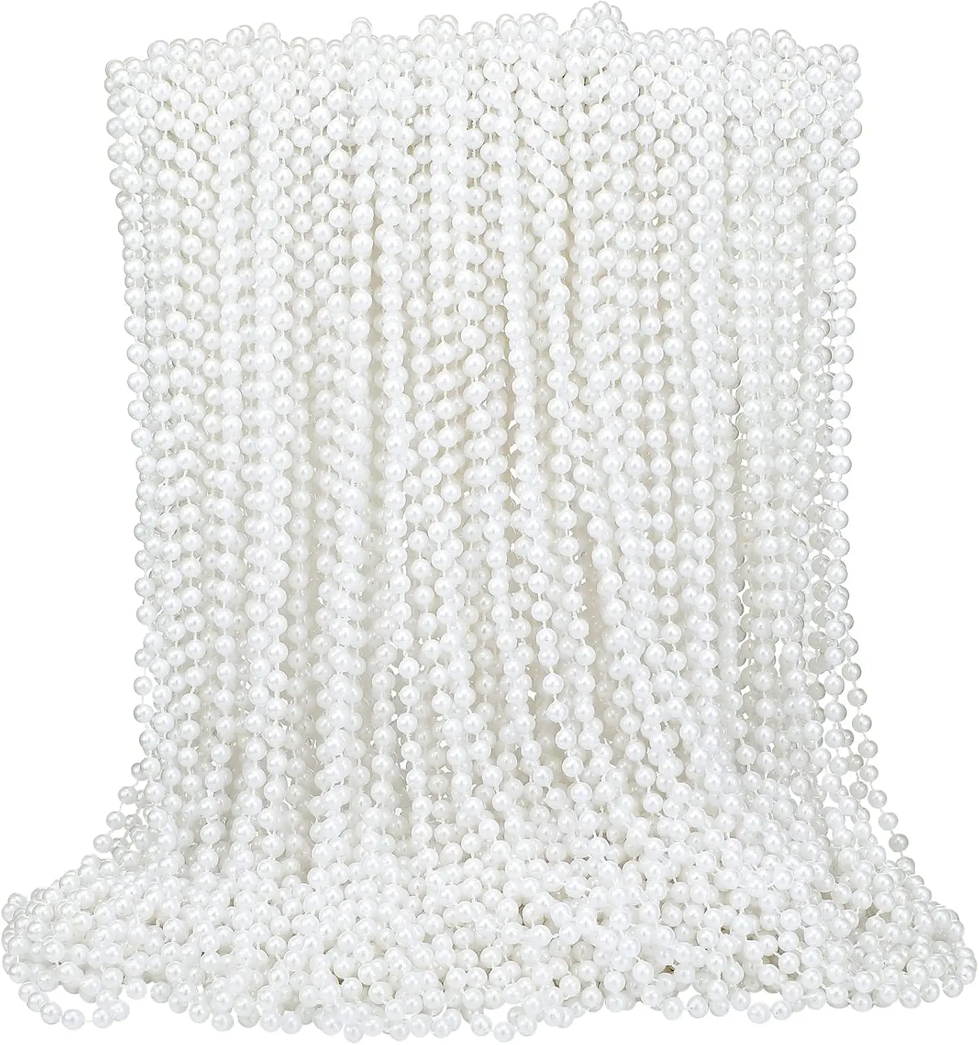 

1920s Style White Faux Pearl Beaded Necklace for Party & Bridal Shower