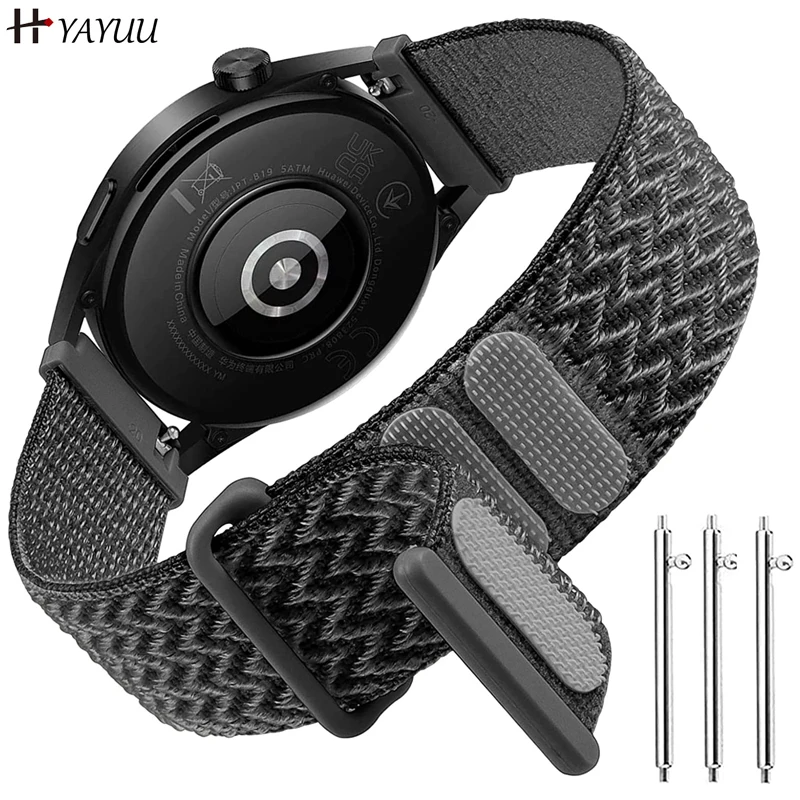 Correa de nailon de 22 mm para pulsera Huawei Watch GT3 de 46 mm, correa de repuesto para Huawei GT 2 46 mm/GT2 Pro/GT2e/Huawei Watch 3/3 Pro/Galaxy