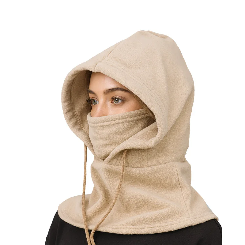AliExpress NONE Winter Warm Hat Face Shield Neck Scarf Windproof and Cold-proof All-in-one Fleece Head Cover Cycling and Skiing Head Cover