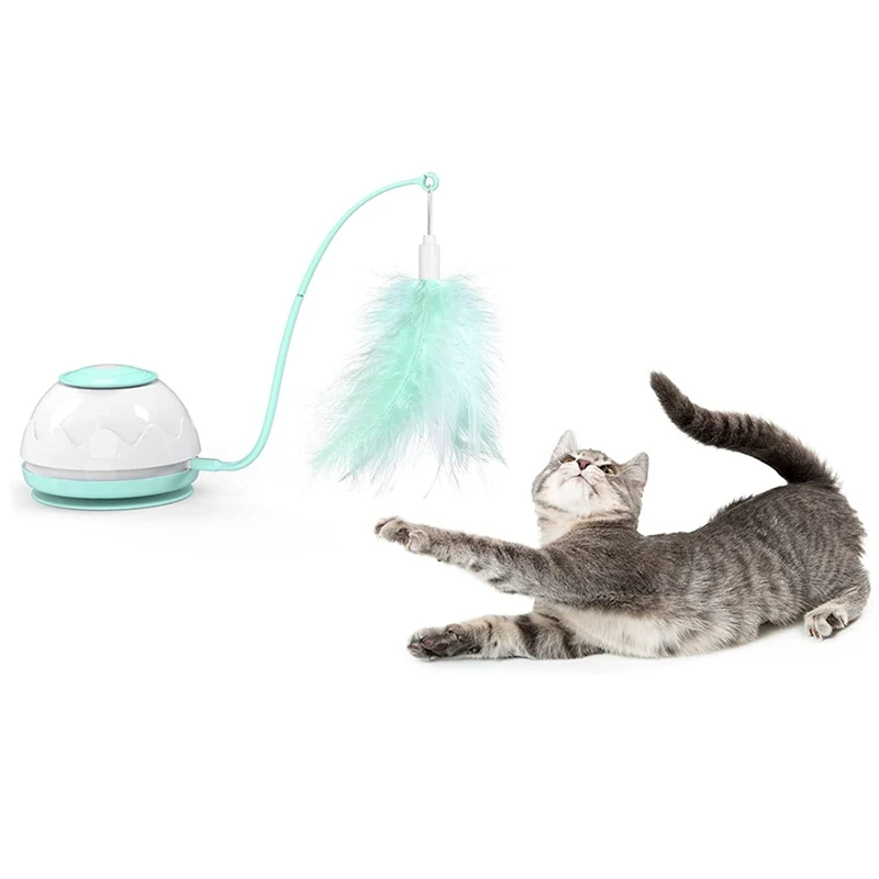 Interactive Motorized Wand Toy Self Play Electronic Exercise Pet Toy Automatic 4 Modes For Cats