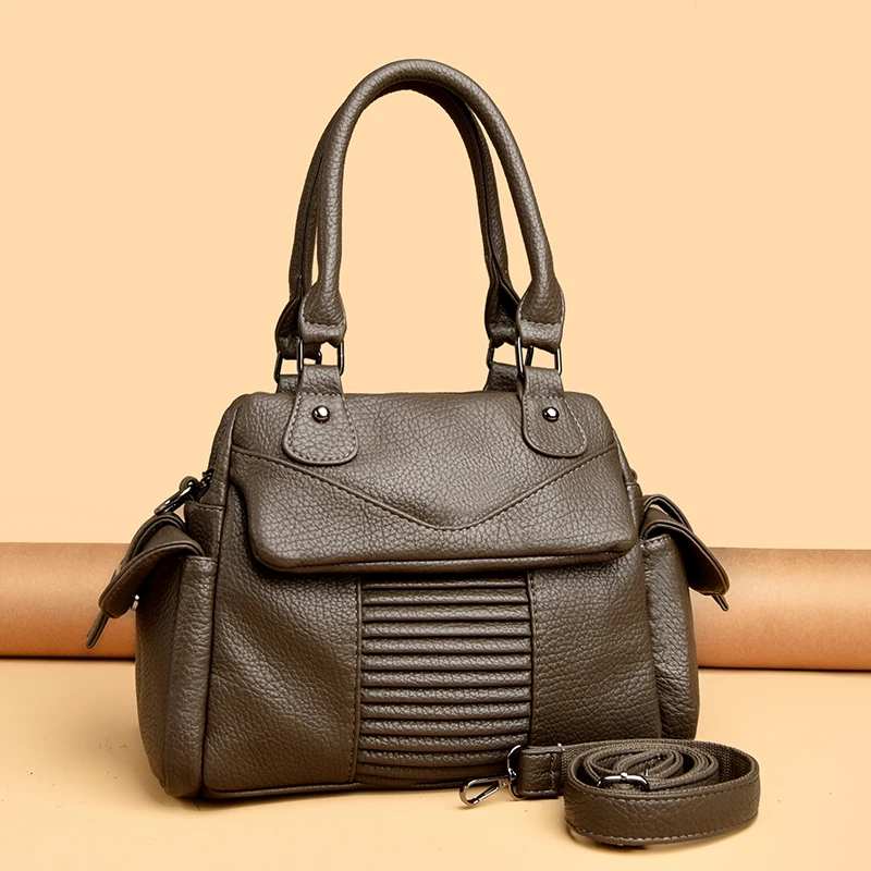 

2025 High-quality Soft Leather Luxury Handbags Women Bags Designer High-capacity Ladies Crossbody Hand Bags for Women Sac A Main
