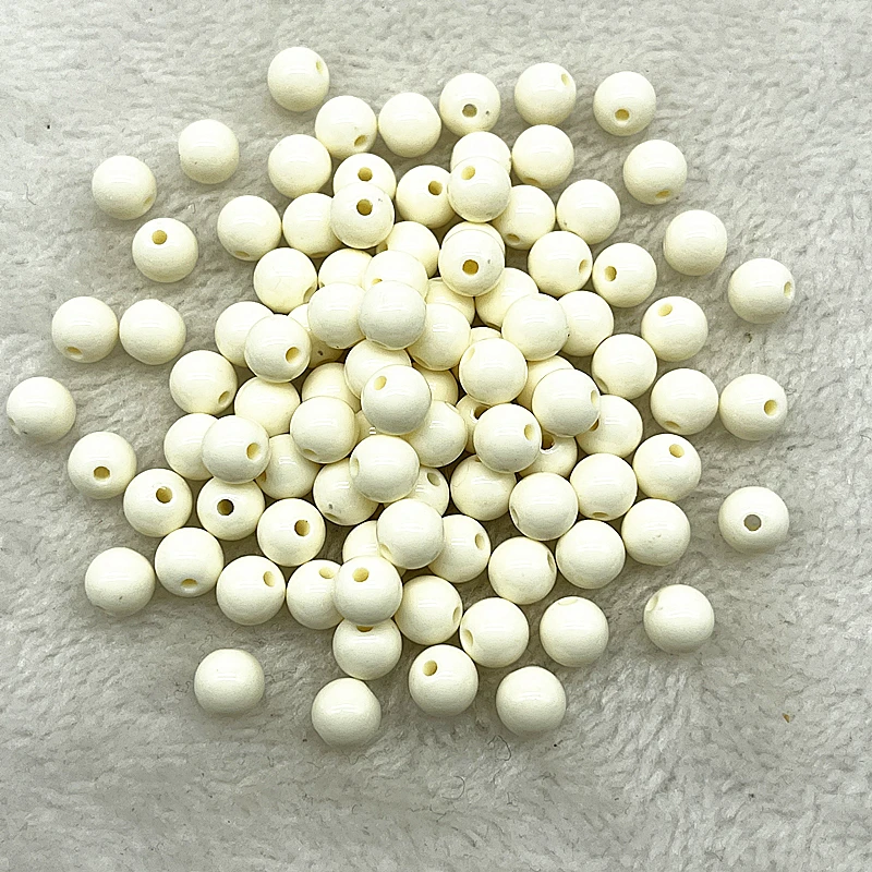 4/6/8mm Round Charms Acrylic Beads Loose Spacer Beads for Jewelry Makeing DIY Handmade Bracelet Necklace