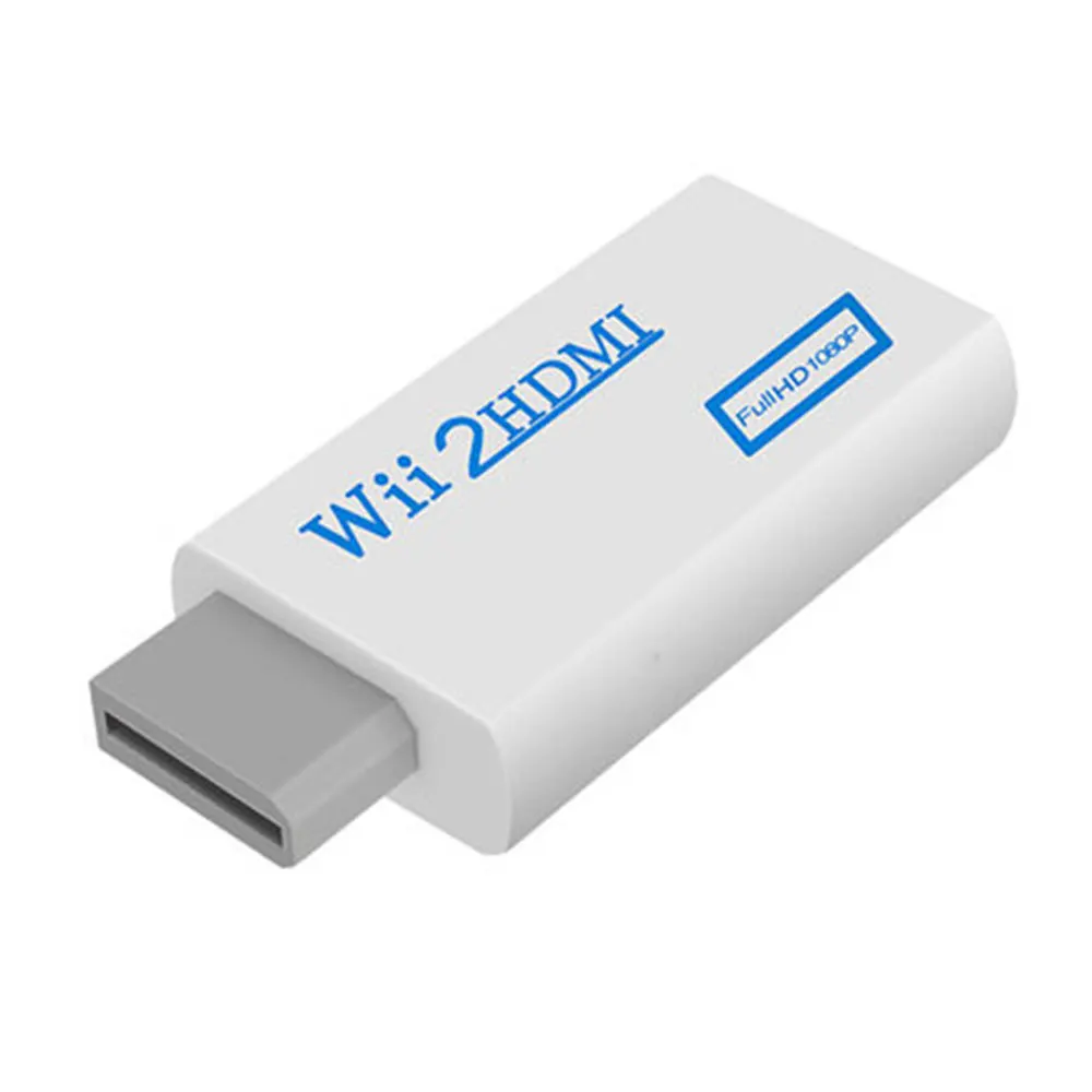 HD 1080P Wii to HDMI-compatible Converter Adapter Wii2HDMI-compatible Converter 3.5mm Audio for PC HDTV Monitor Display Nintendo